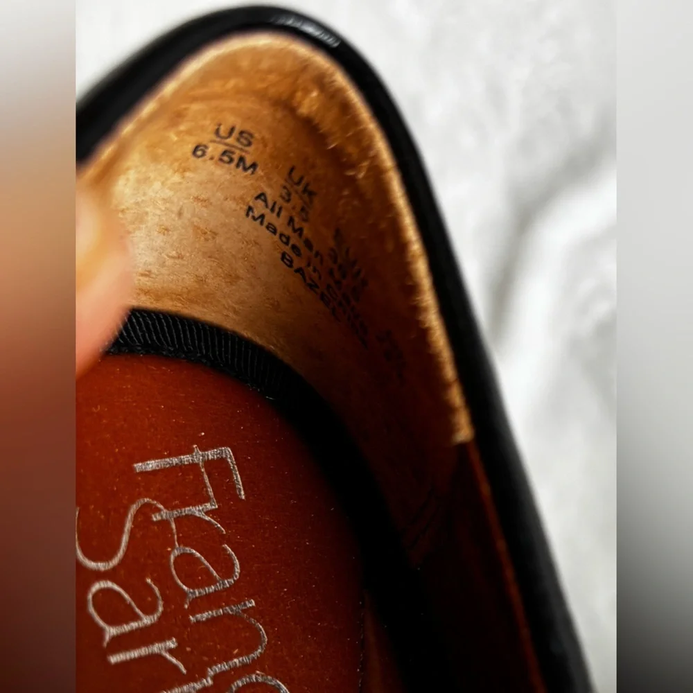 Franco Sarto Loafers Balin Lug Sole Penny Glossy Black Leather Size 6,5 - Picture 8 of 9